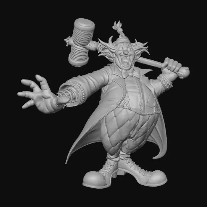 3D model for Clown Jester with Hammer