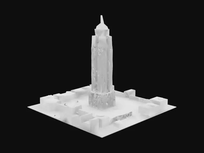 3D model for 
, #AroundTheWorld#, New York Pretzel	Skyscraper Snack: Pretzel twists form Manhattan skyline silhouettes, salted “windows” glowing at night.
