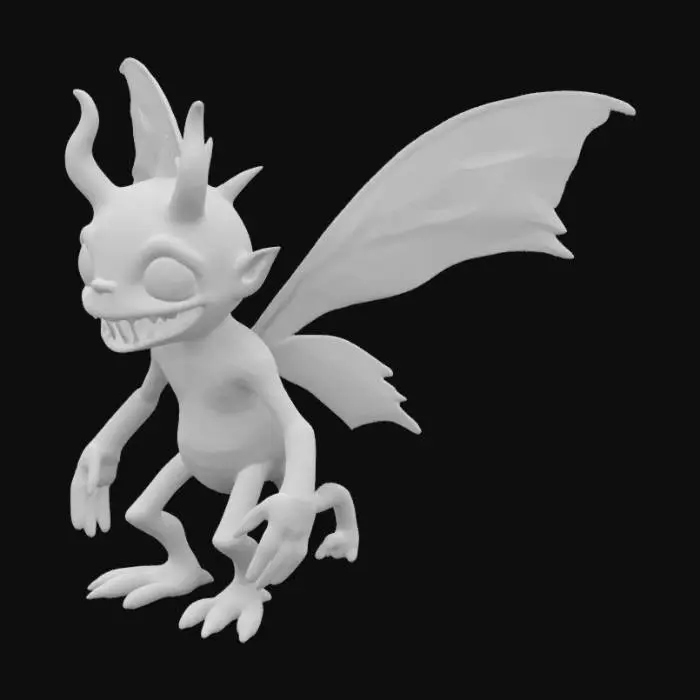 3D model for meta AI , facebook inspired monster zombie style full game figure fairy