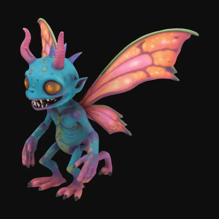 3D model for meta AI , facebook inspired monster zombie style full game figure fairy