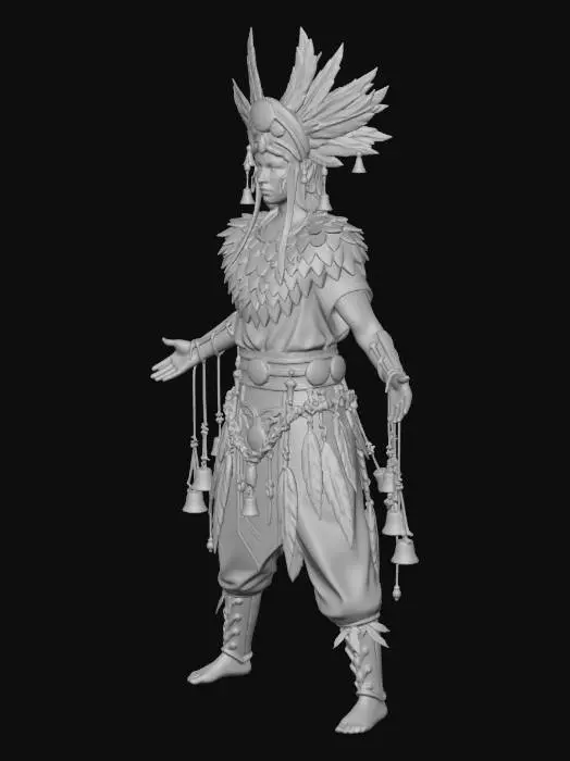3D model for Warrior of the Feathers