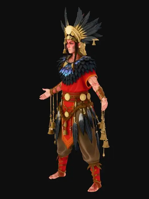 3D model for Warrior of the Feathers