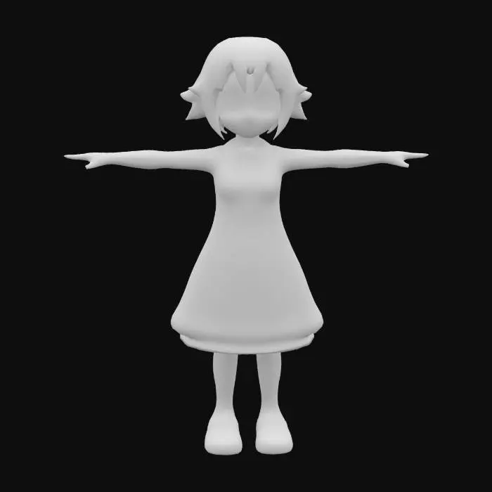 3D model for Kairy from  kingdom hearts. T-pose
