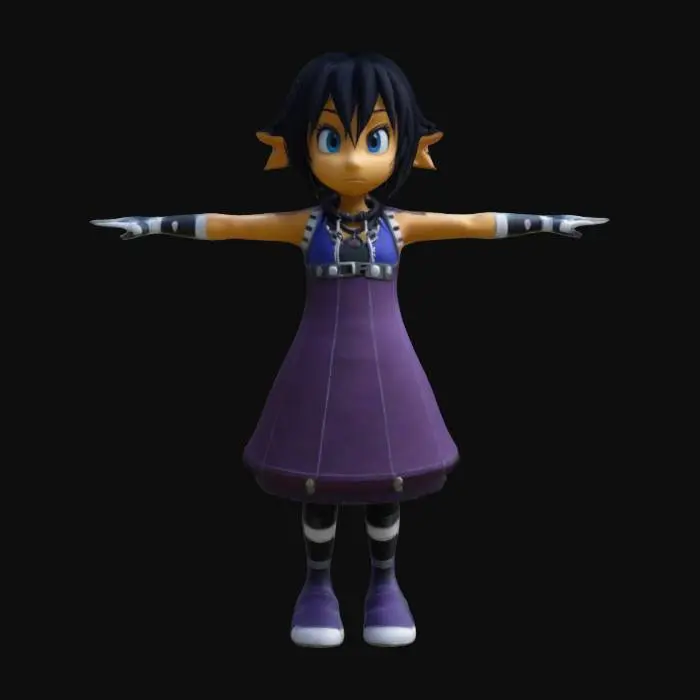 3D model for Kairy from  kingdom hearts. T-pose
