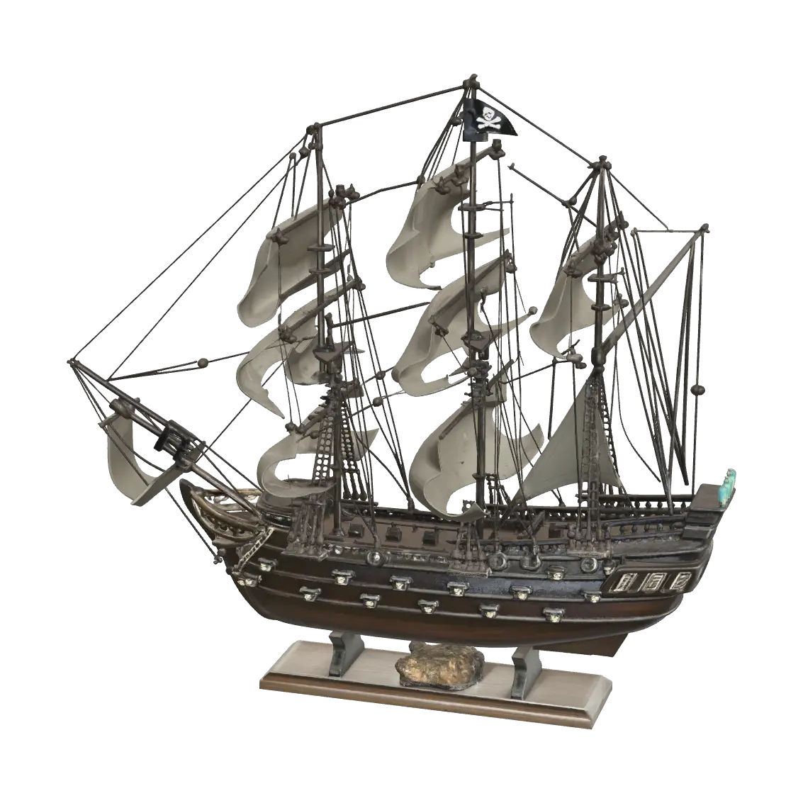Pirate Ship - Rigging 3D model, vytvořený pomocí AI