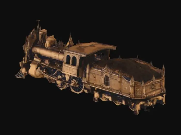 3D model for Gilded Steam Locomotive