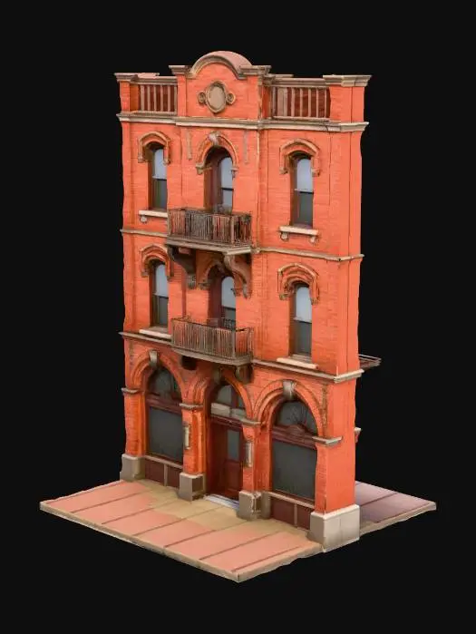 3D model for Brick Facade Beauty
