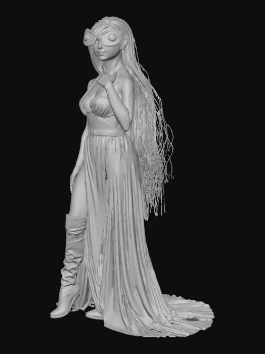 3D model for beholder style nice woman