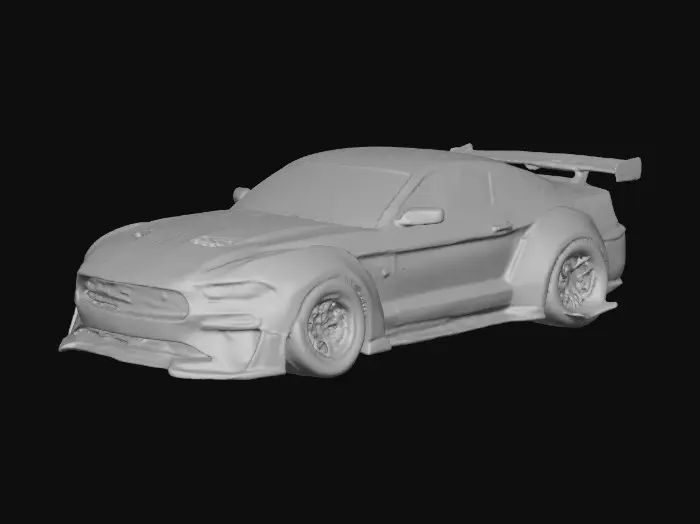3D model for Modified Orange Ford Mustang GT 2018