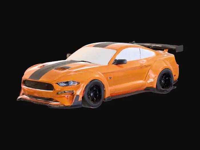 3D model for Modified Orange Ford Mustang GT 2018