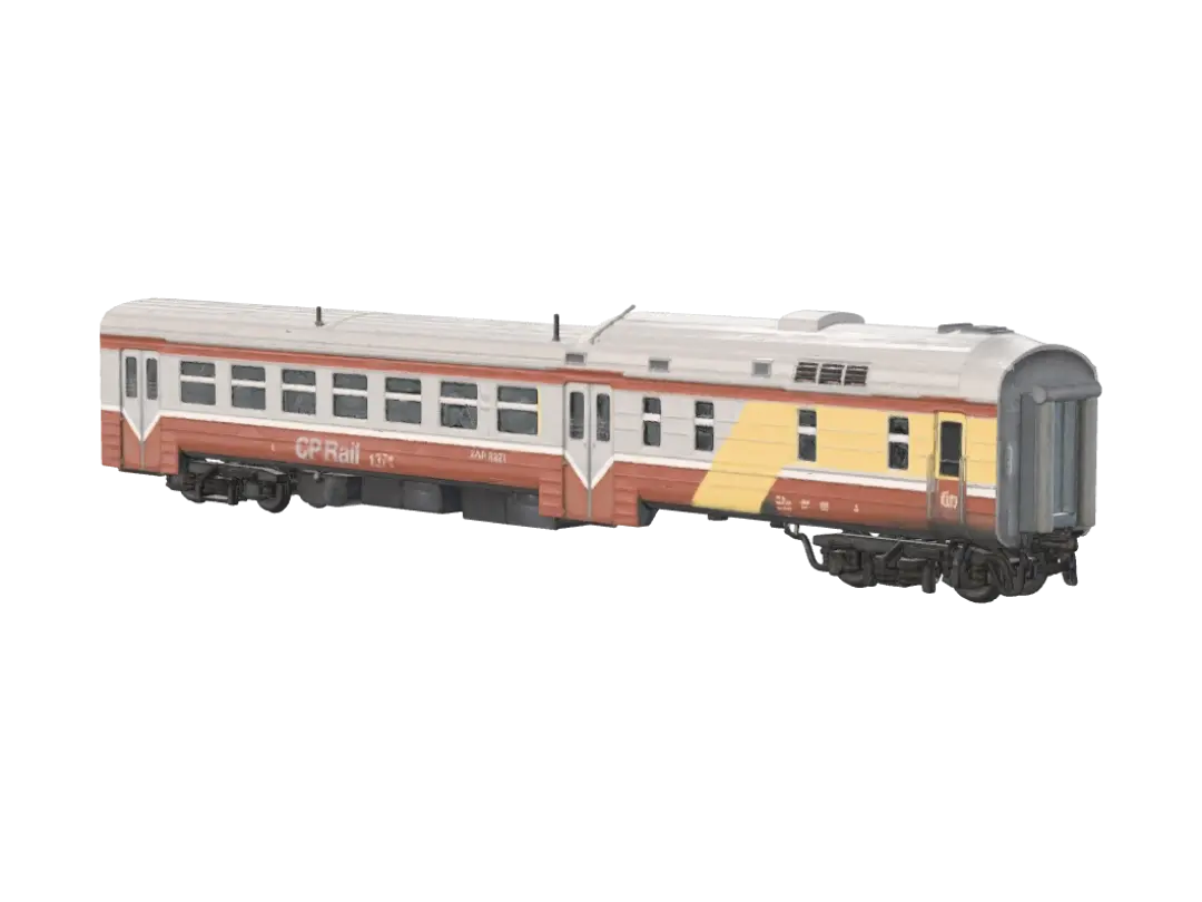 CP Rail Train Car - Railway 3D model, vytvořený pomocí AI