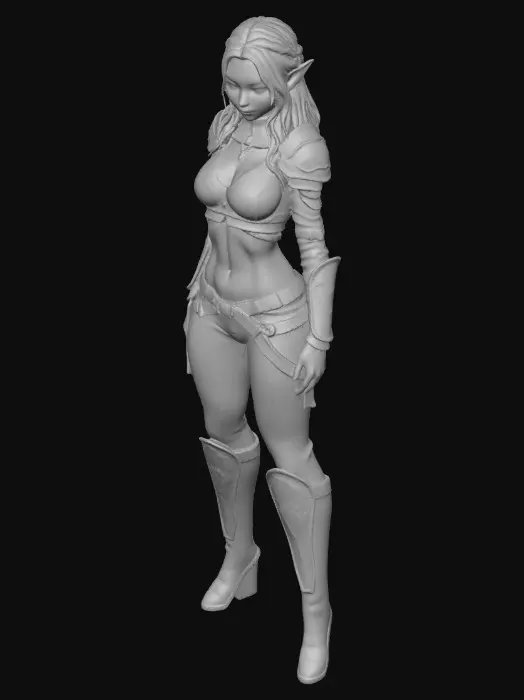 3D model for Armored Elven Sentinel