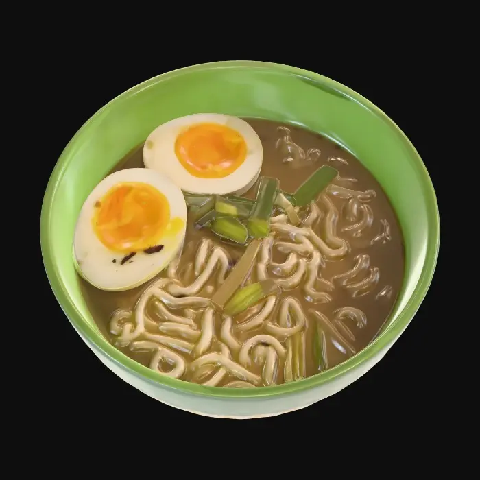 3D model for Soft-Boiled Egg Ramen