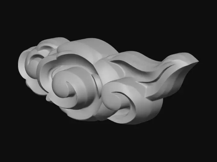 3D model for Wooden Cloud Art