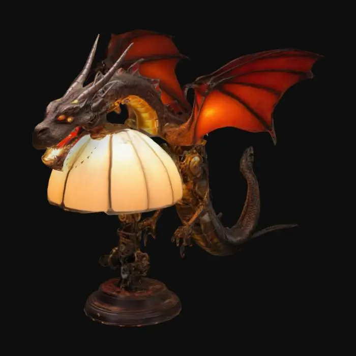 3D model for Mechanical Dragon Lamp Shade