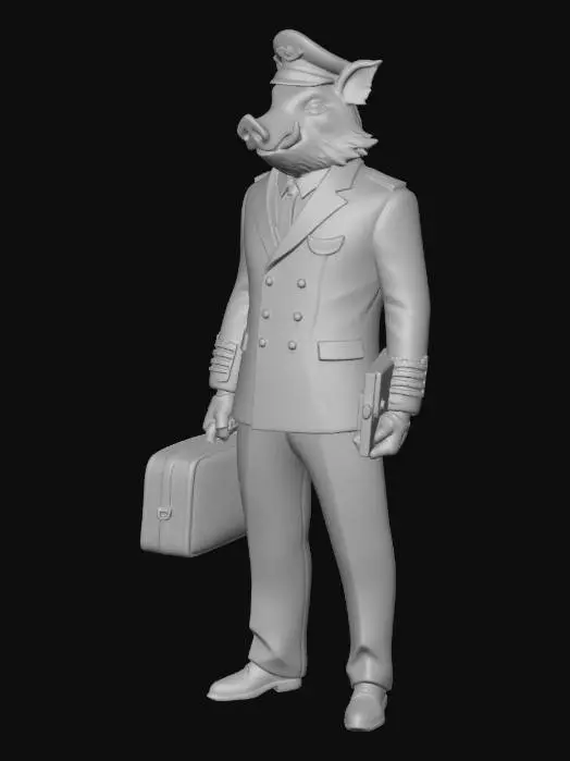 3D model for Captain Boar