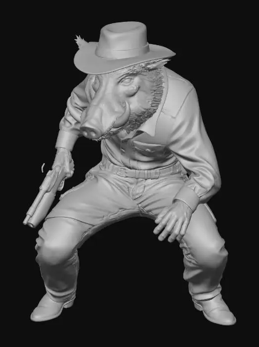 3D model for Gunslinger Boar