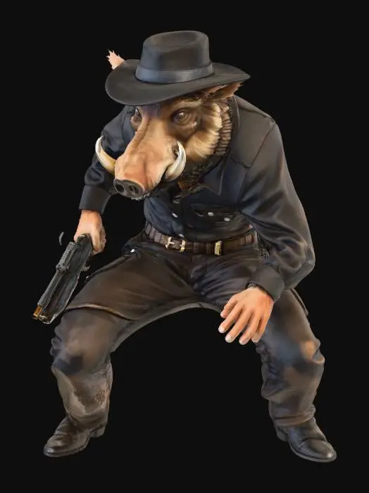 3D model for Gunslinger Boar