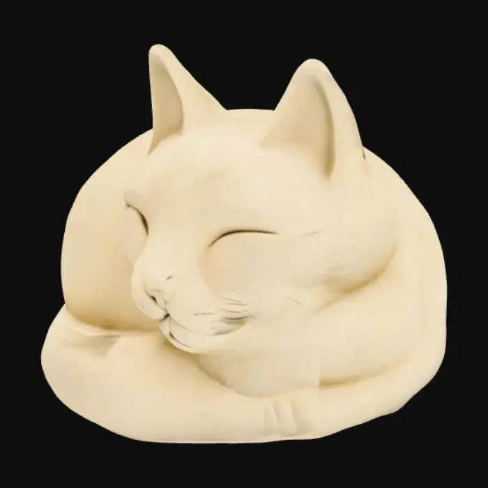 3D model for Serene Sculpture Cat