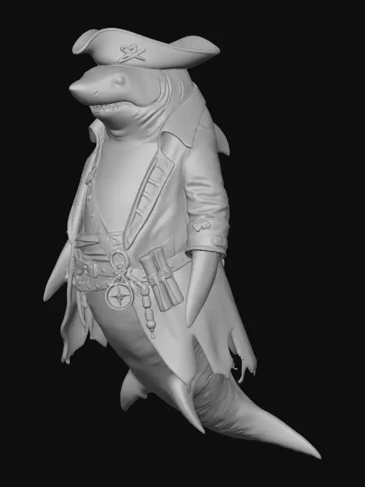3D model for Fantasy Pirate Shark