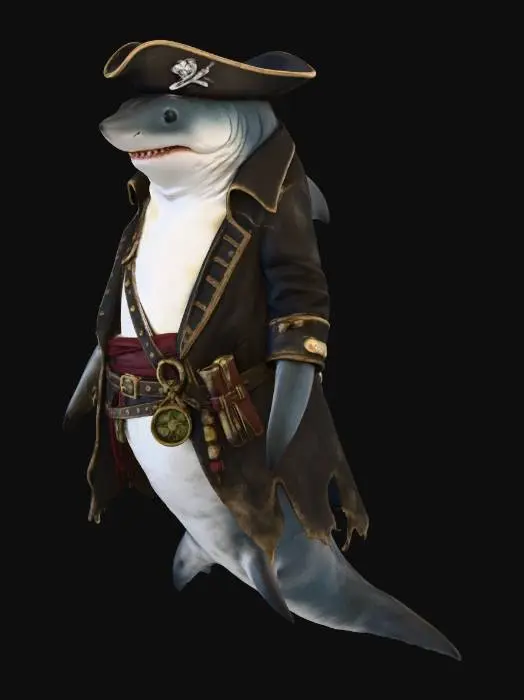 3D model for Fantasy Pirate Shark