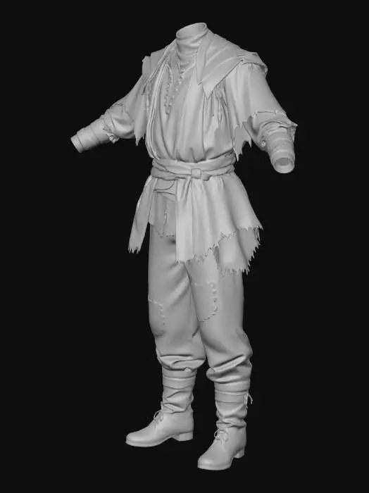 3D model for Heroic Ragged Clothing