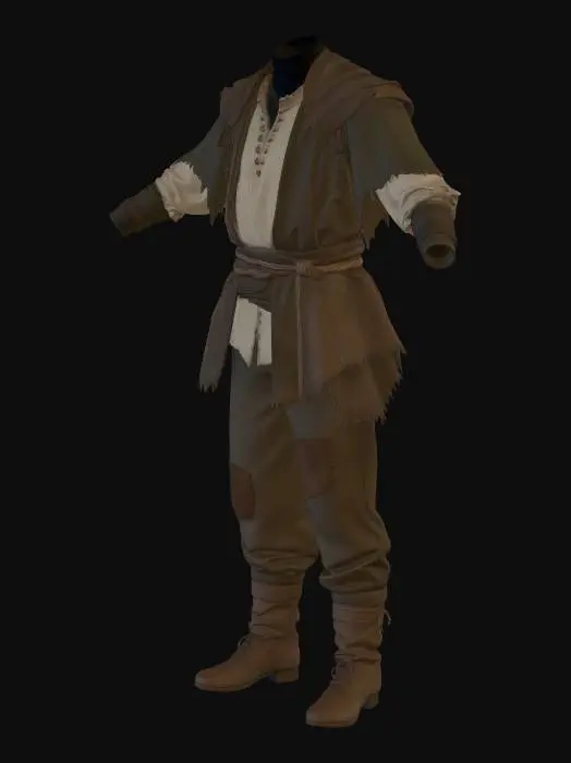 3D model for Heroic Ragged Clothing