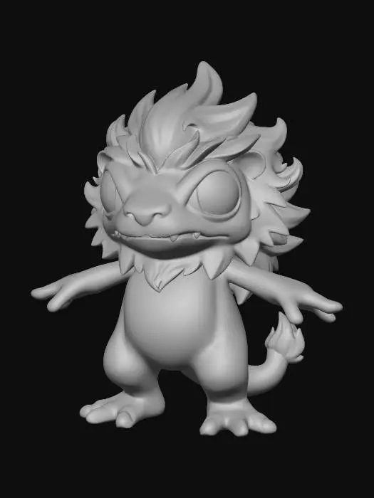 3D model for Fire Monster