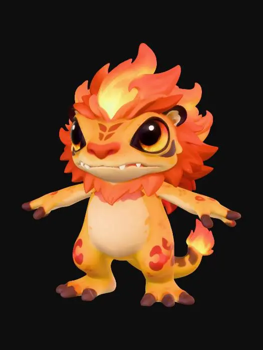 3D model for Fire Monster