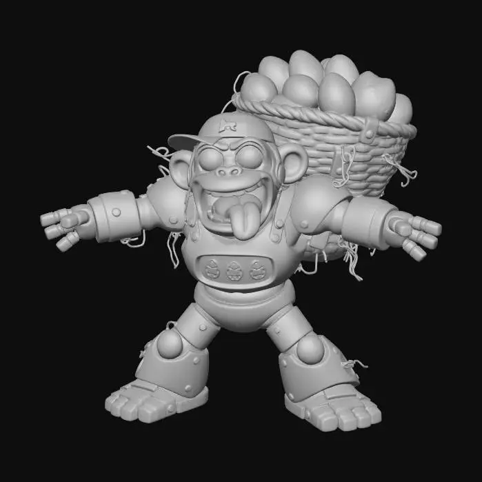 3D model for Egg Basket Robo Monkey, #EasterEgg2026#