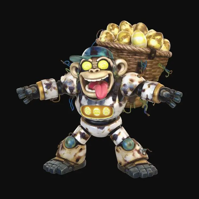 3D model for Egg Basket Robo Monkey, #EasterEgg2026#