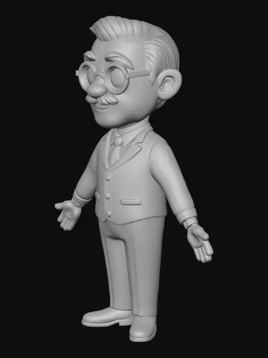 3D model for Grandpa in Glasses