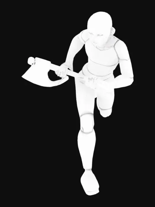 3D model for Axe Stance Warrior