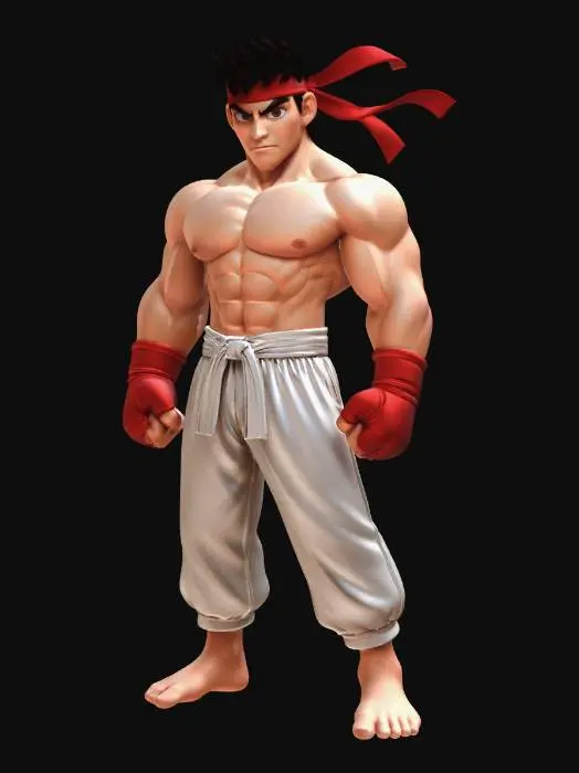 3D model for Red Headband Warrior