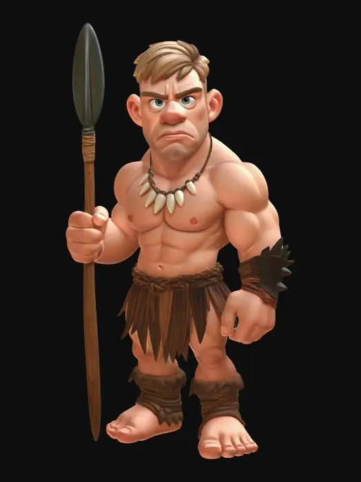 3D model for Stone Age Warrior
