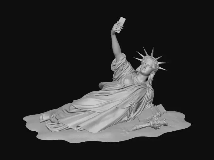 3D model for Selfie with the Statue of Liberty