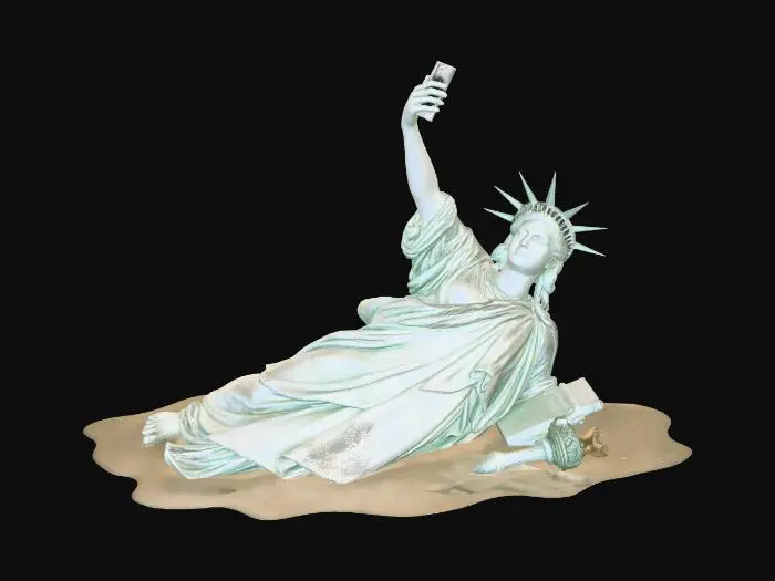 3D model for Selfie with the Statue of Liberty