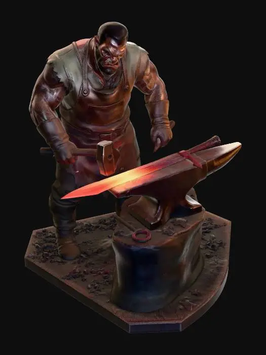 3D model for Crimson Blade Forged in Fire