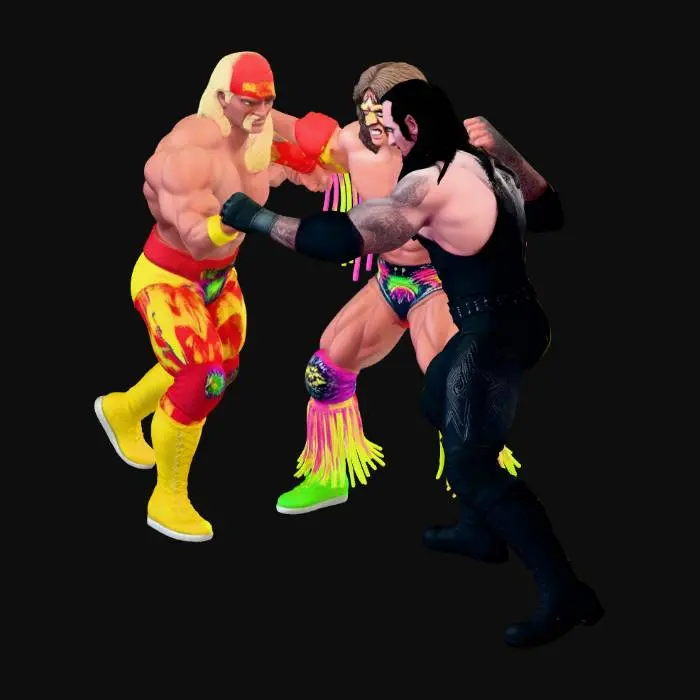 3D model for Triple Wrestler Showdown in the Ring