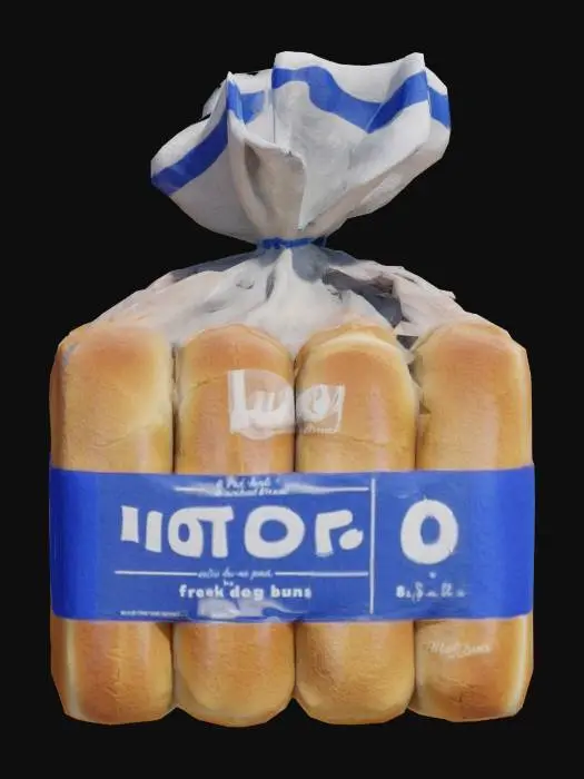 3D model for Hot Dog Buns Package
