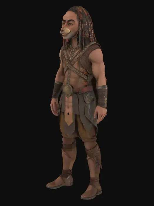 3D model for Warrior Amphibian Character