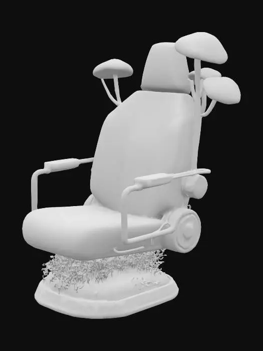 3D model for Futuristic Fungal Throne