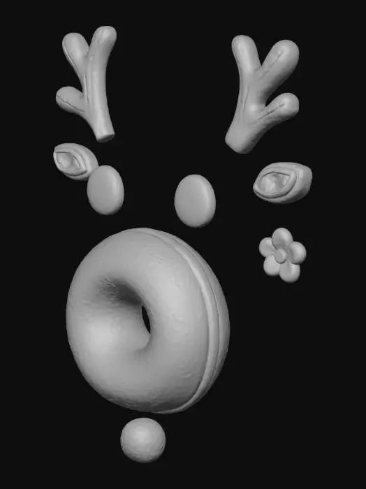 3D model for Reindeer Delights Donut