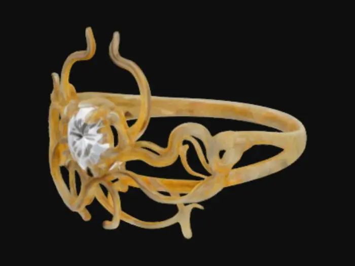 3D model for Venom Solitaire Ring