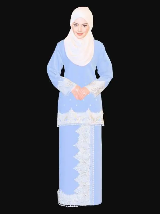 3D model for Azure Lace Ensemble