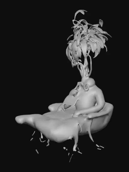 3D model for Concept:
A massive, sentient monstera plant in a cozy, cobweb-filled therapy office. Its vines form glasses, a mustache, and a turtleneck sweater. It gently pats patients with its leaves and takes notes with a pencil grasped between two tendrils. Its pot is cracked and covered in motivational sticky notes like “You're more than just mulch.”
Interior Details:
A plush velvet chaise lounge made of moss and gravestones.
A framed degree on the wall: “PhD in Psychofloral Analysis Boo-klyn University”A shelf of self-help books like “I’m Rooting for You” and “Photosynthesize Your Potential”
Occasionally sheds leaves when clients overshare.
A coffee table serves drinks made from bat guano and rainwater.
Spiderwebs connect the corners of the room, and the spiders wear tiny glasses., #Halloween2025#