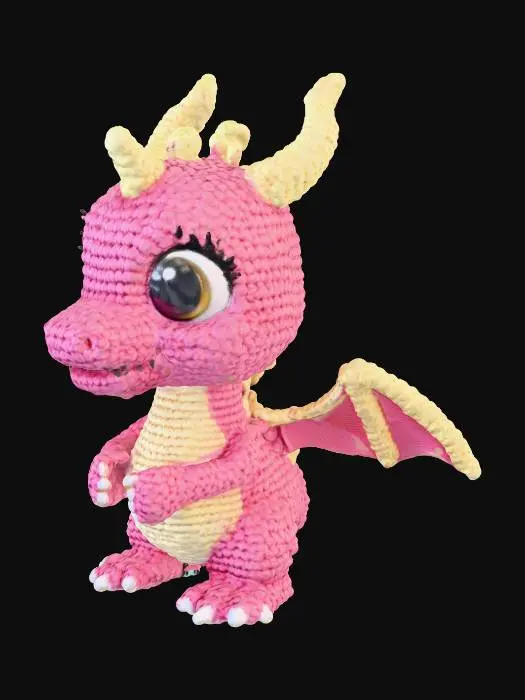 3D model for 3D crochet Animal chibi dragon