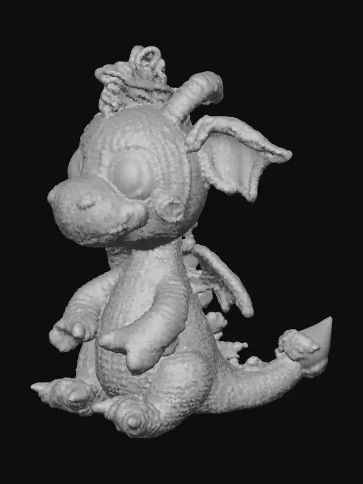 3D model for 3D crochet Animal chibi dragon
