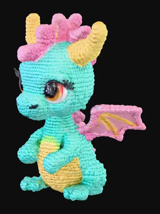 3D model for 3D crochet Animal chibi dragon