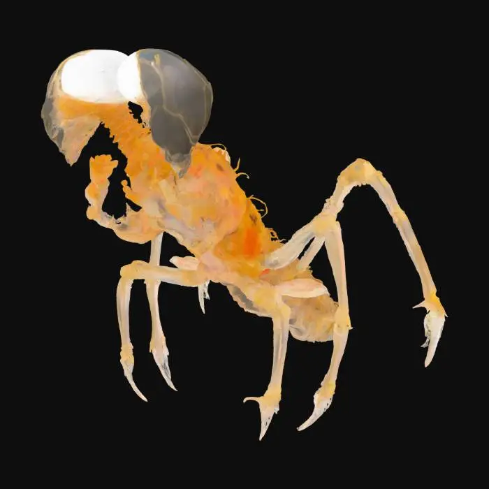3D model for tow headed animal semi-translucent exoskeleton